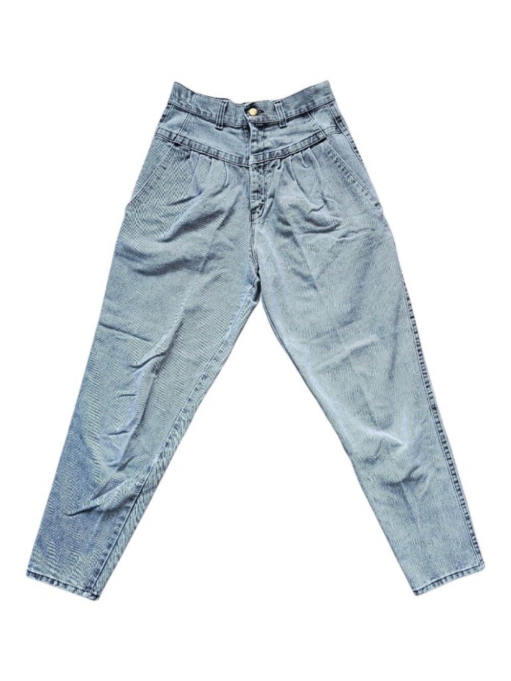 80s New Forces pleated high rise jeans . size 9 / 26" x 27.5" . made in USA
